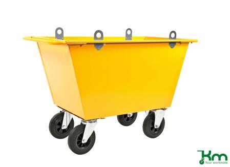 Avfallsvagn med lyftoglor och hjul