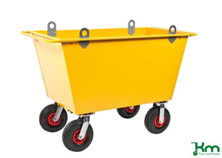 Avfallsvagn med lyftoglor och hjul