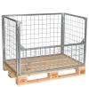 Pallram med fallbar langsida