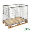 Pallram med fallbar kortsida