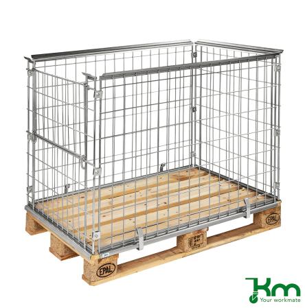Pallram med fallbar kortsida