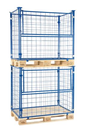 Pallram med fallbar langsida