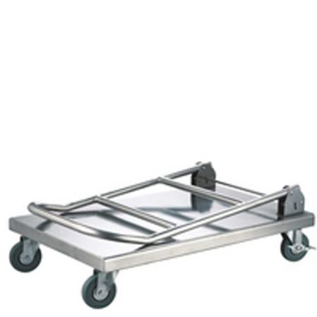 Rostfri plattformsvagn med 1 hyllplan 