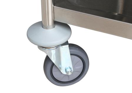 Rostfri bordsvagn med 3 hyllplan