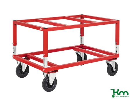 Pallvagn med stallbar hojd for helpall