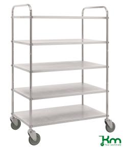 Latt hyllvagn med 5 plan