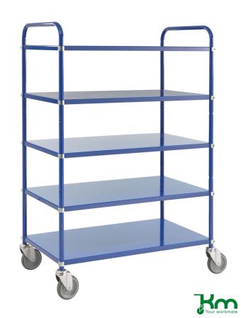Latt hyllvagn med 5 plan