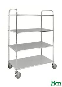 Latt hyllvagn med 4 plan