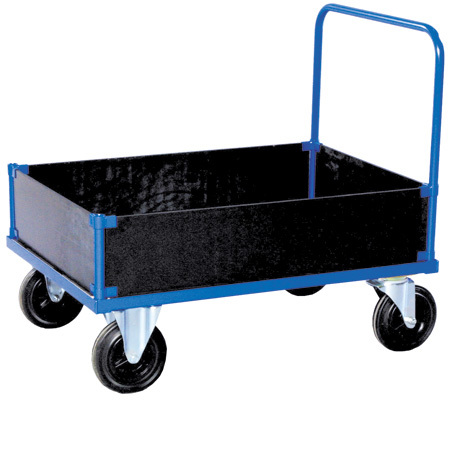 Lådvagn låg Blå 500 kg