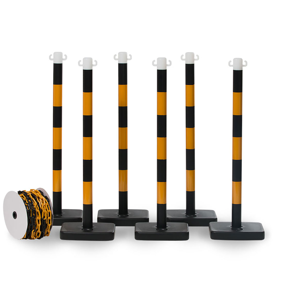 Avspärrningskit Stay Out med 25 m  kedja gul/svart