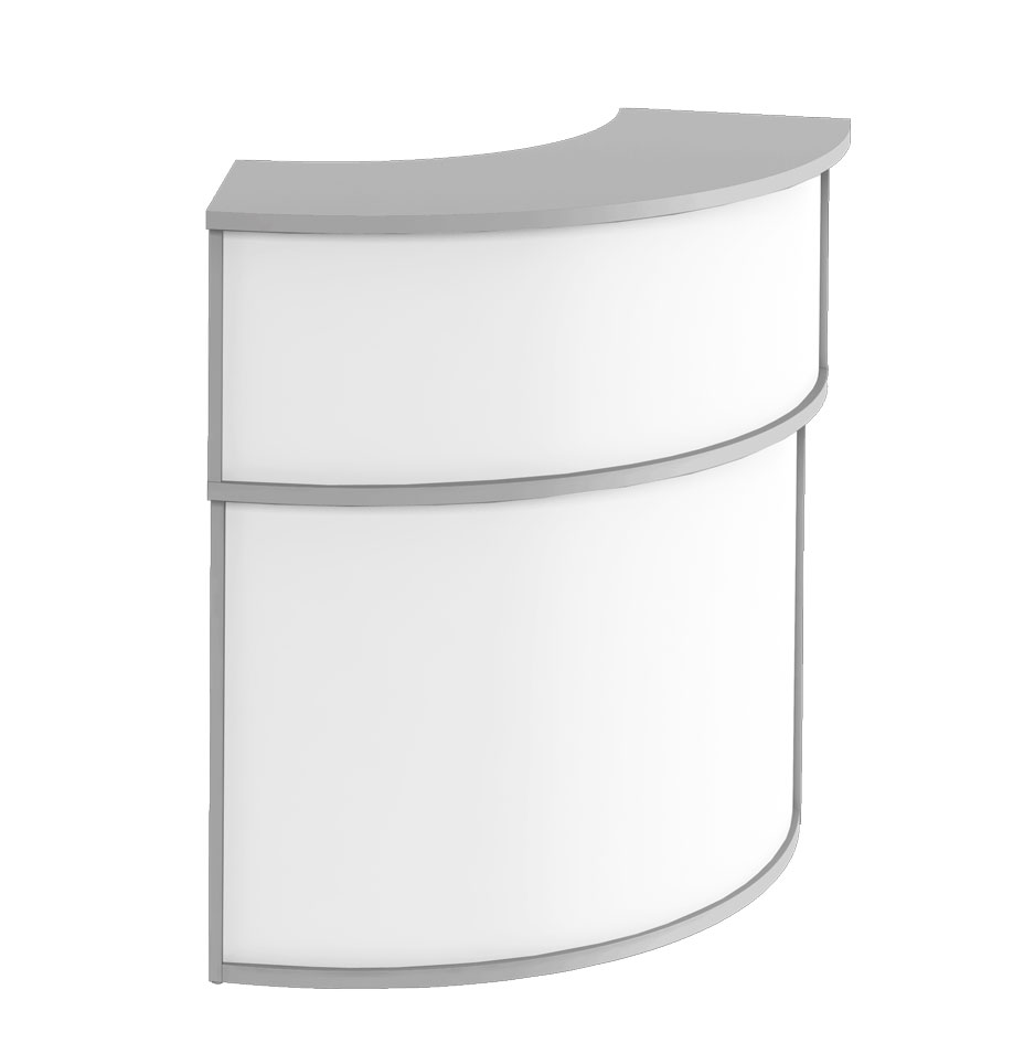 Receptionsdisk New Office svängd hög 900x900x1125 mm