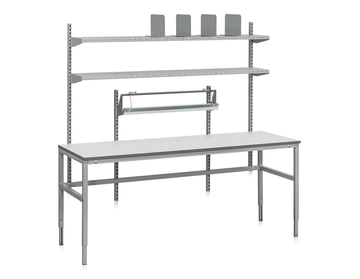 Packbord Melba inkl. 4 pelare, 2 hyllplan
