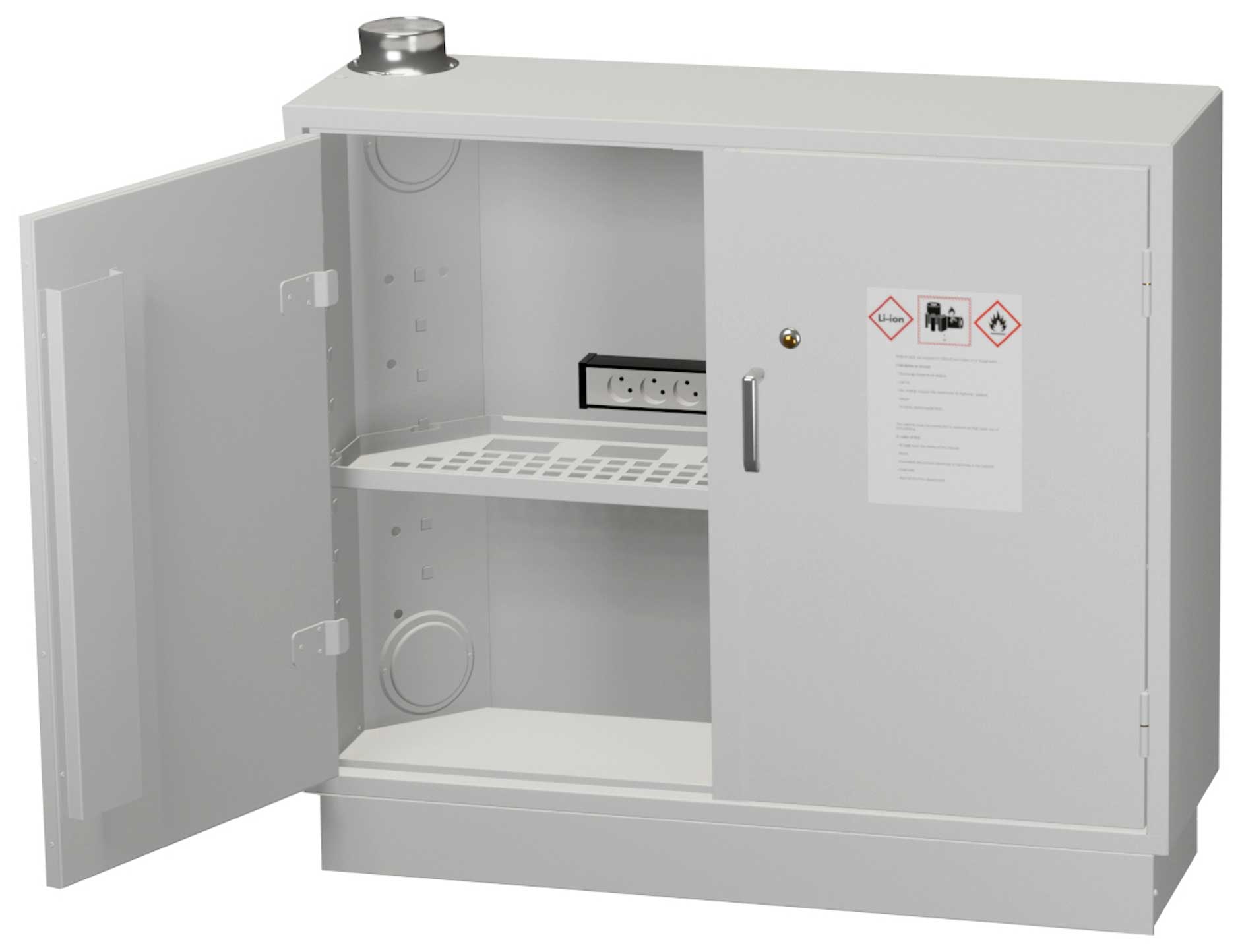 Brandisolerat batteriskåp Power 895x1000x320 mm