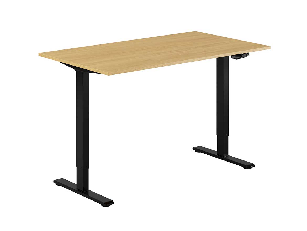 Skrivbord Valley rakt höj- o sänkbart ek/svart