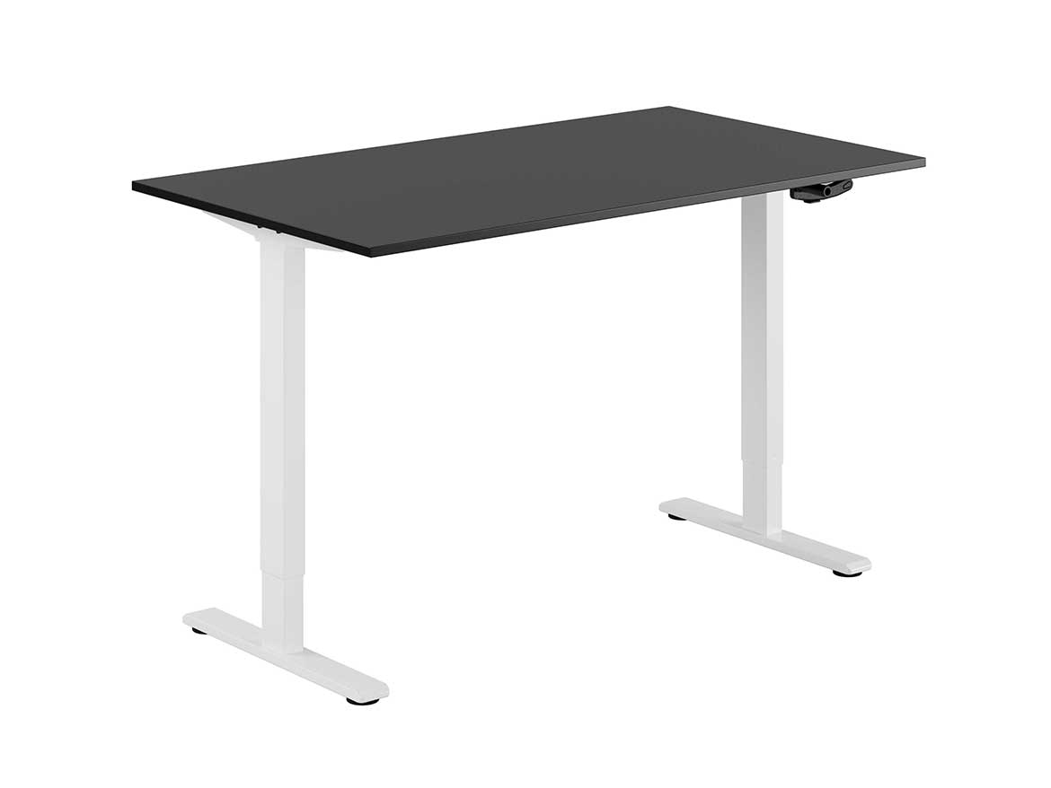 Skrivbord Valley rakt höj- o sänkbart svart/vit
