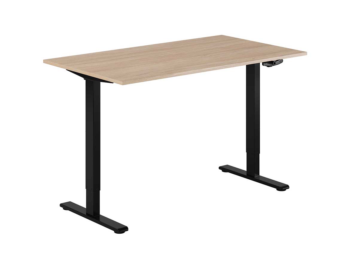 Skrivbord Valley rakt höj- o sänkbart mörk ek/svart