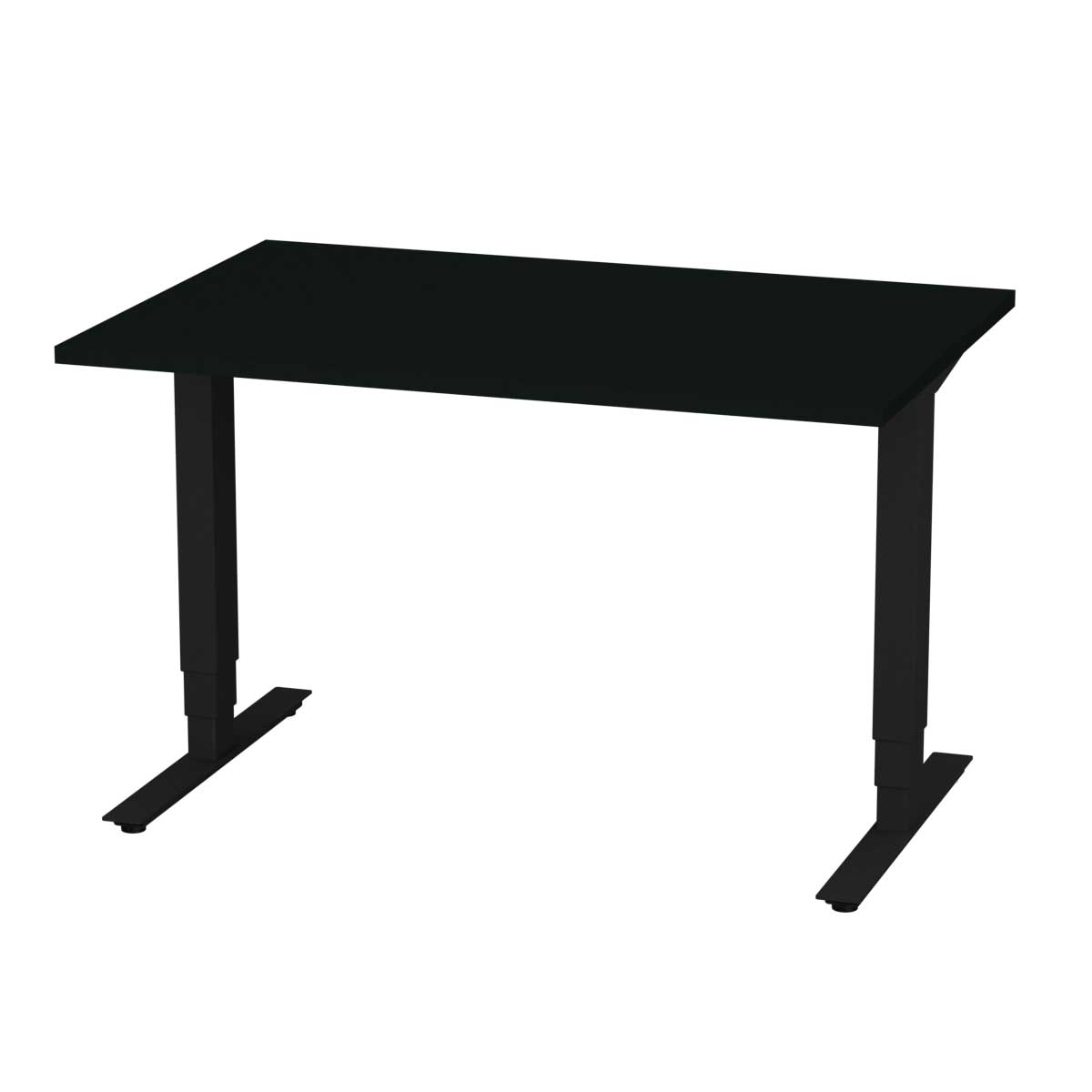 Skrivbord New Office Pro rakt höj- o sänkbart svart/svart