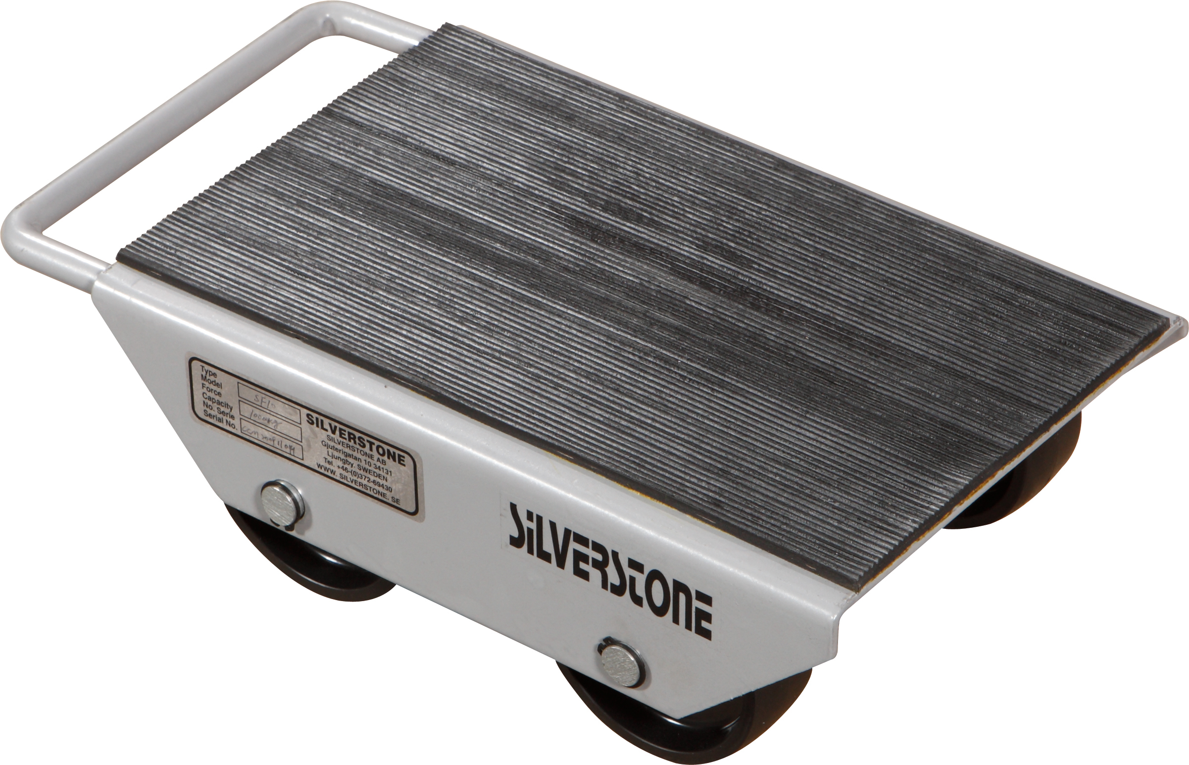 Maskinskridsko Silver 1000 kg 4 fasta hjul