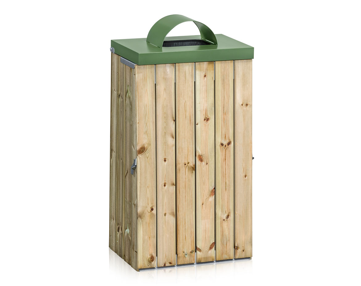 Sopsäckshållare 125 L, Träpanel