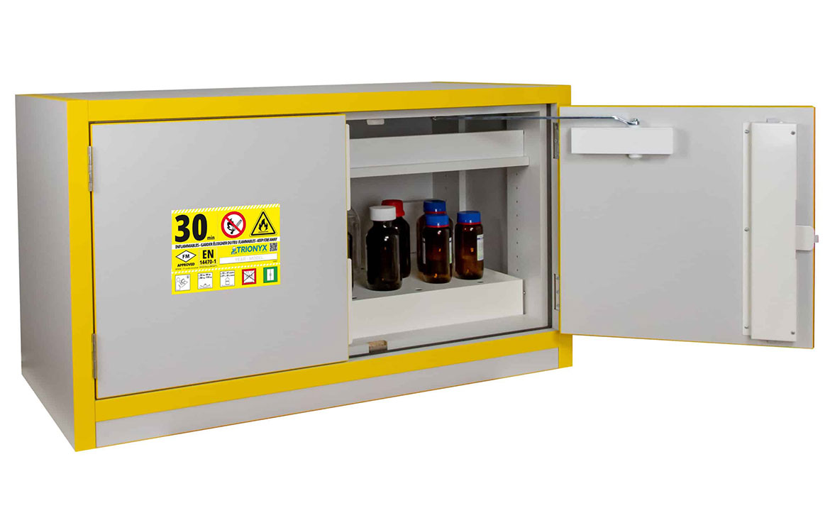 Brandklassat Kemikalieskåp F30 Gnejs 1115x550x635 mm