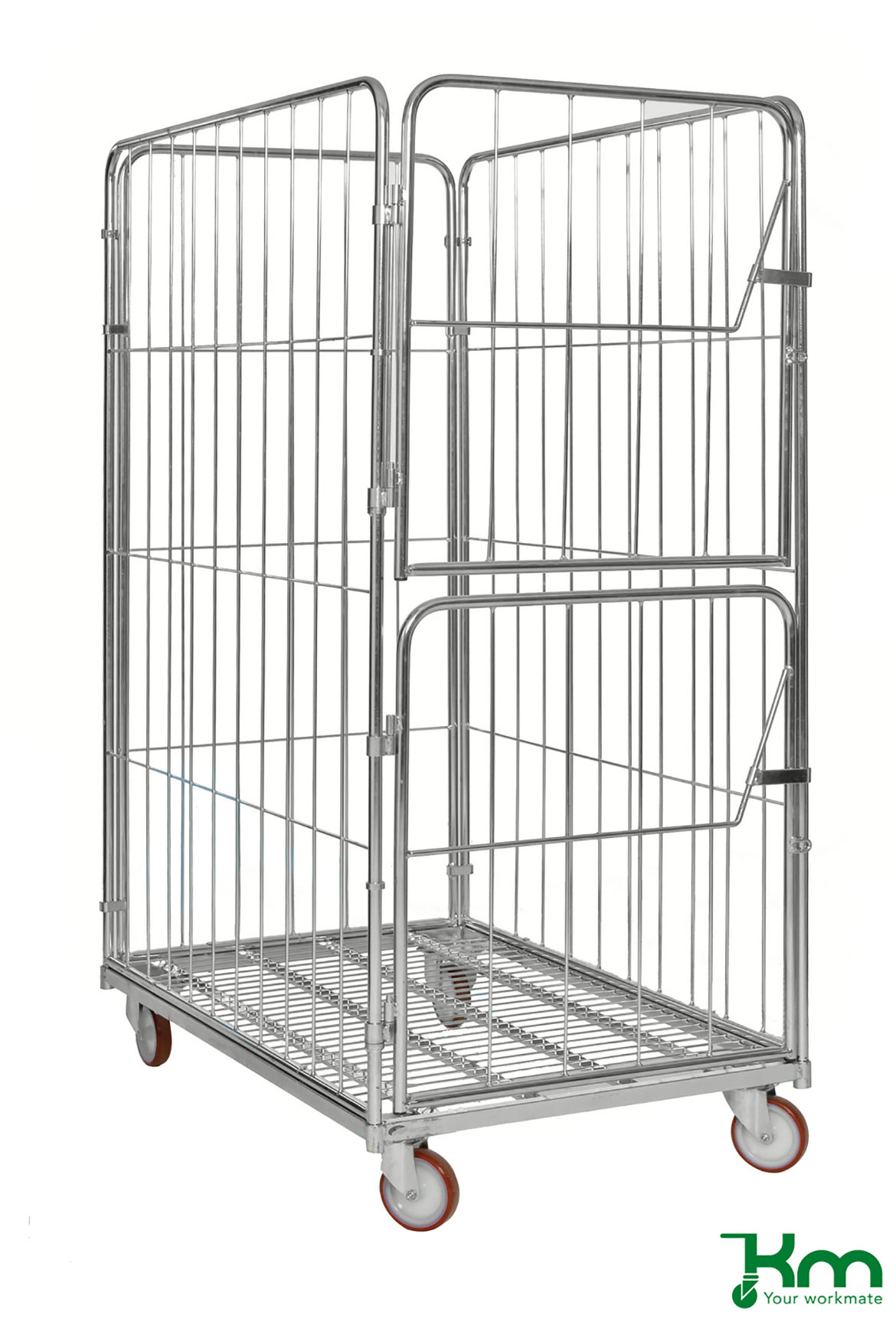 Rullcontainer med öppningsbar kortsida 600 kg