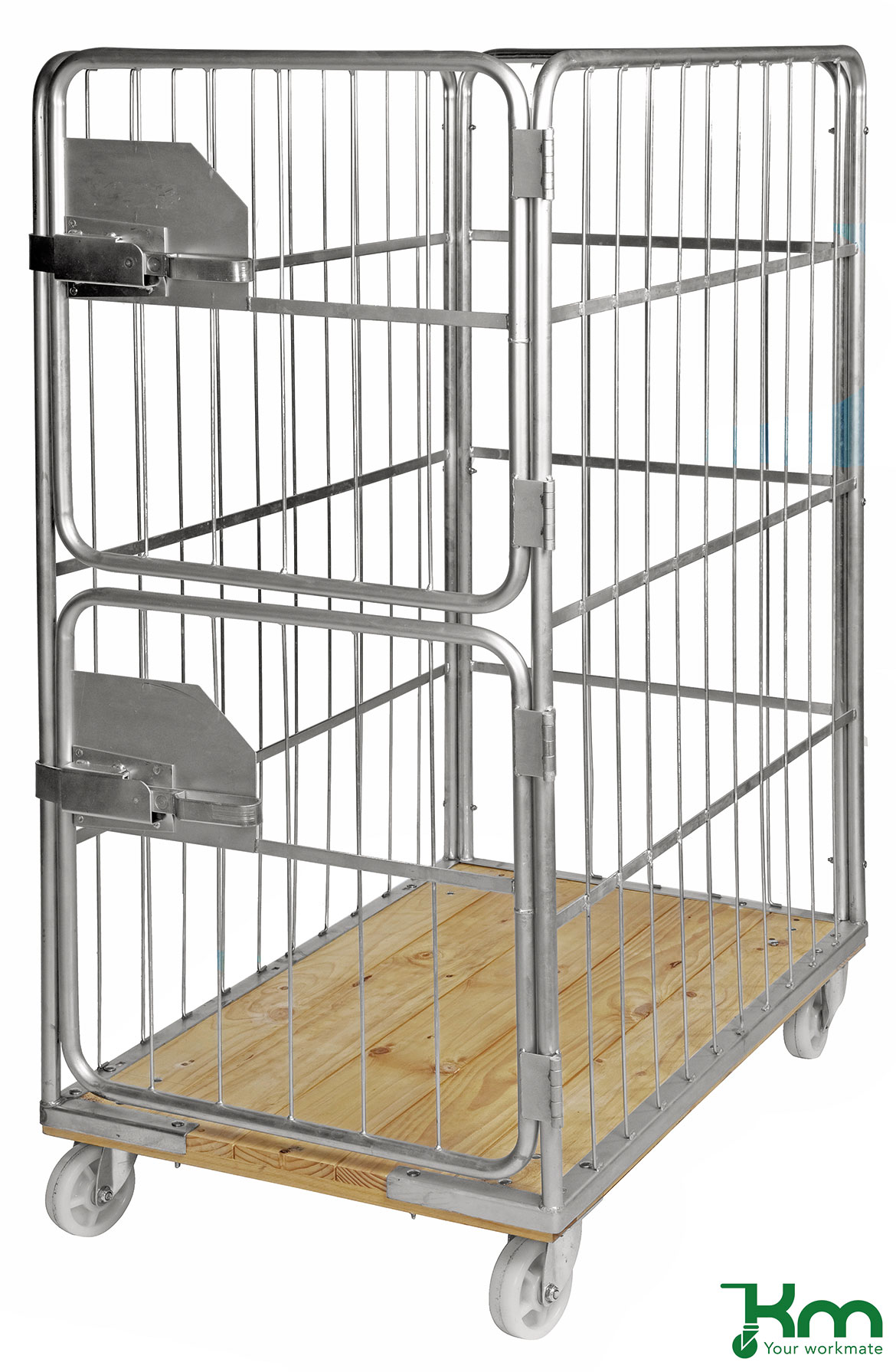 Rullcontainer med träbotten 800 kg