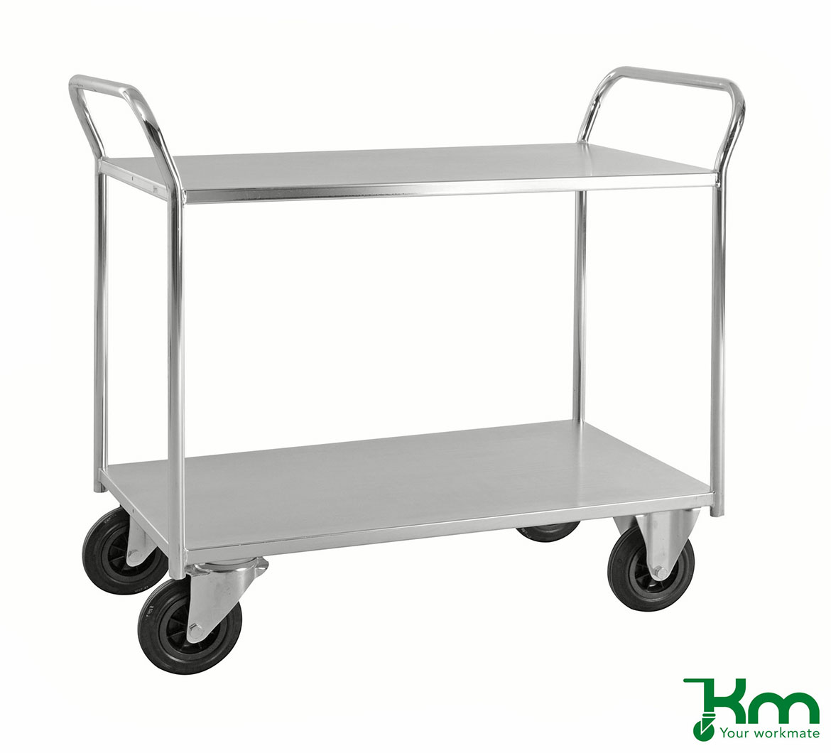 Hyllvagn utan kant 2 plan helsvetsad 400 kg