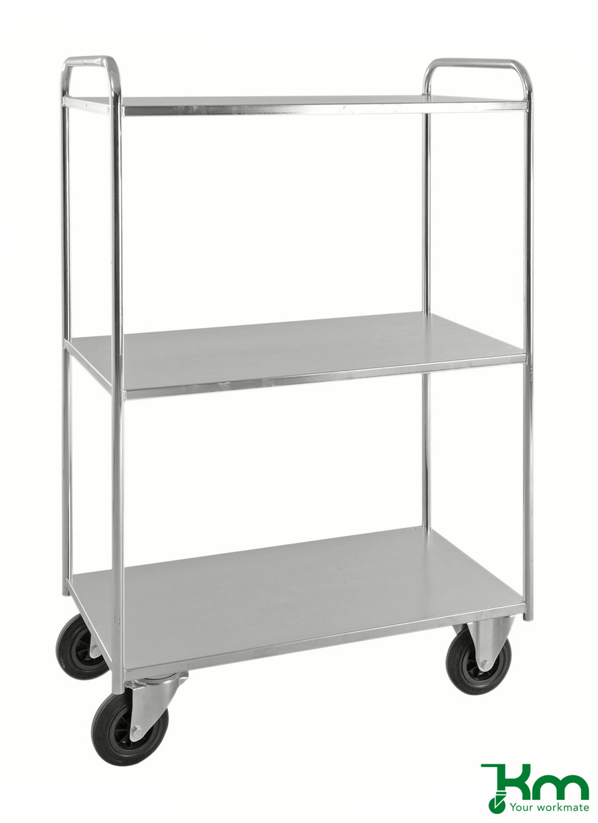 Hyllvagn utan kant 3 plan helsvetsad 400 kg