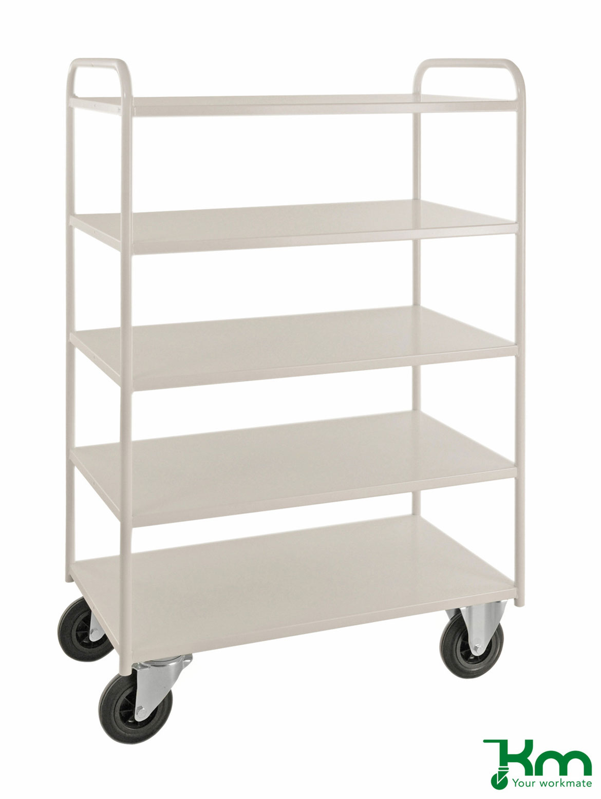 Hyllvagn utan kant 5 plan helsvetsad 400 kg