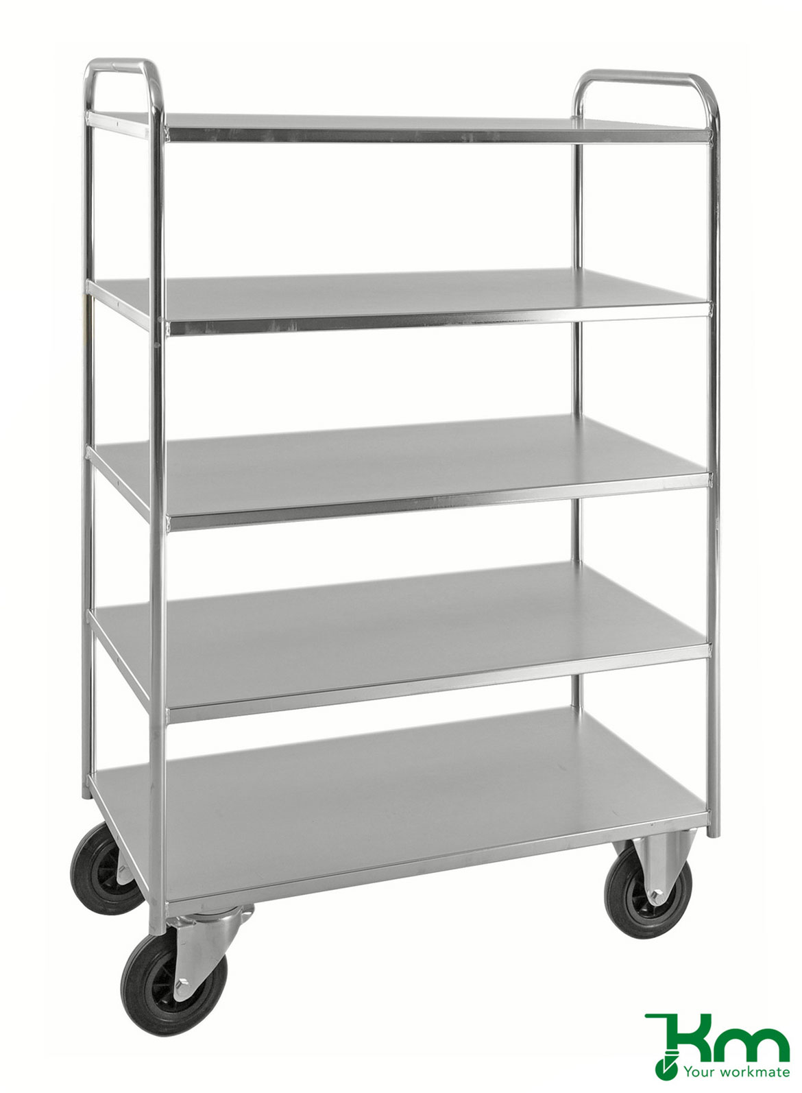 Hyllvagn utan kant 5 plan helsvetsad 400 kg