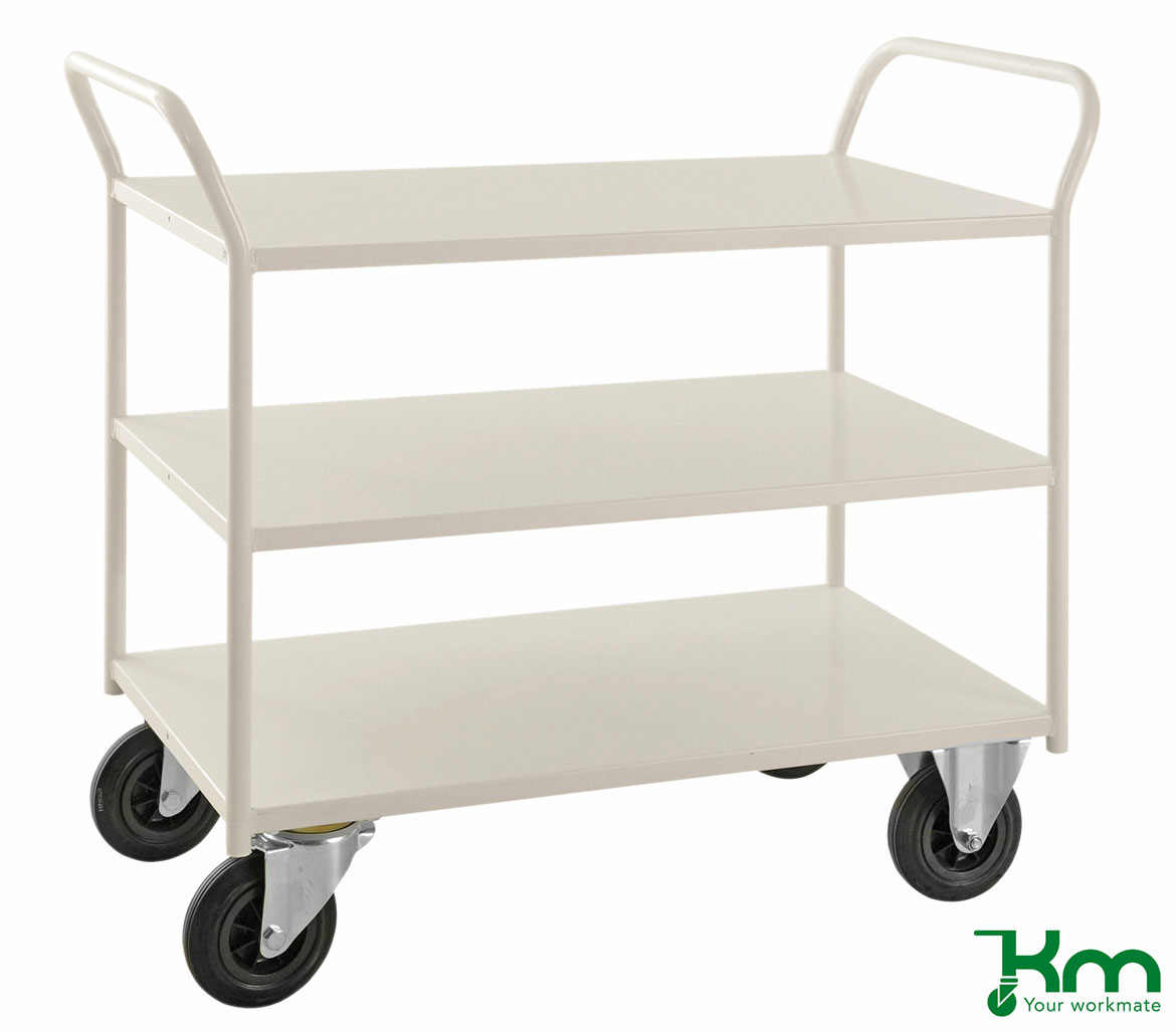 Hyllvagn utan kant 3 plan helsvetsad 400 kg