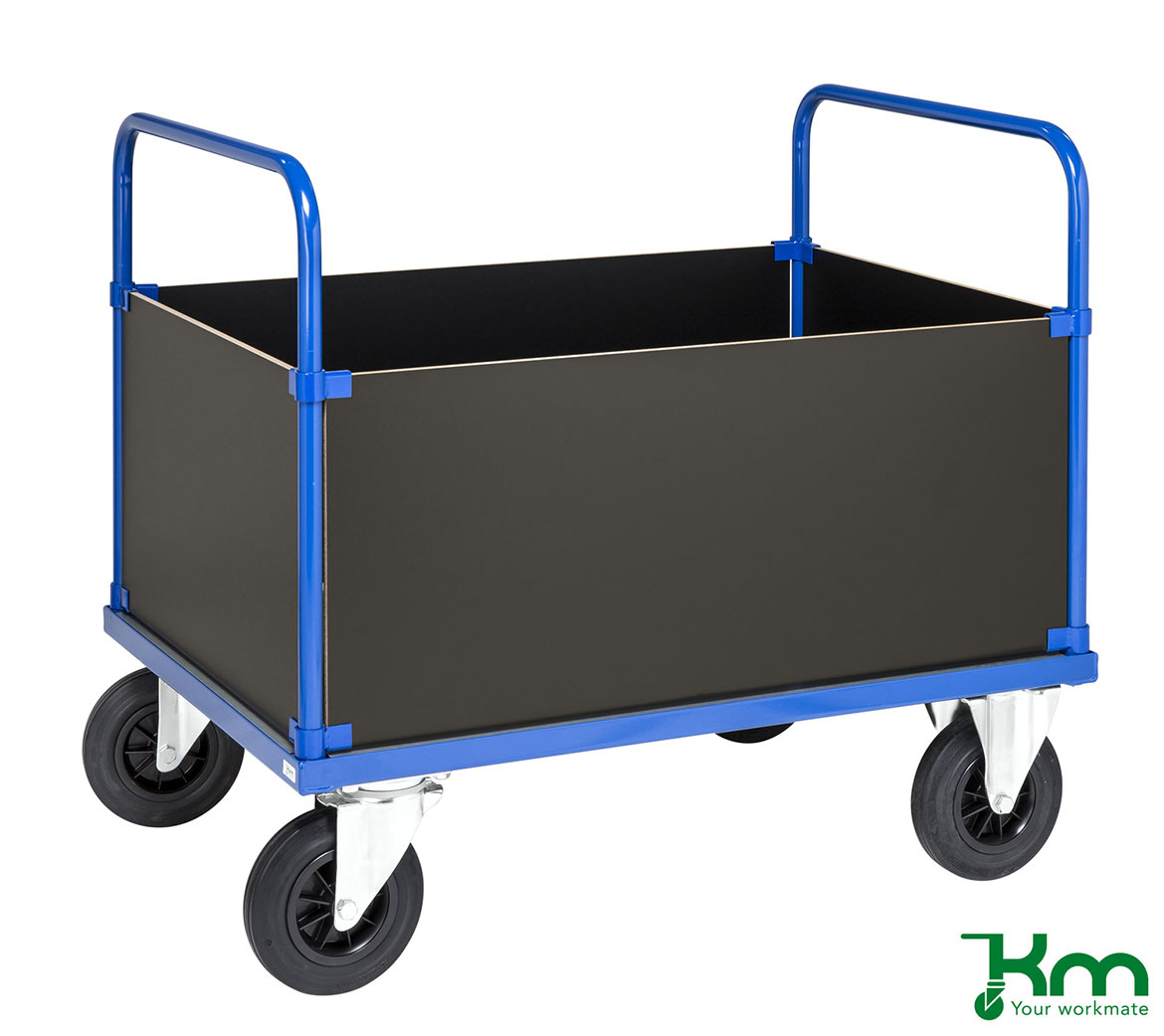 Lådvagn hög Blå/Förzinkad 500 kg