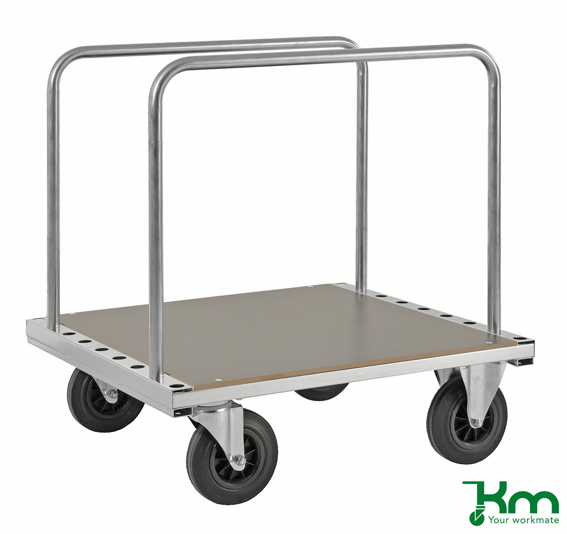 Skivvagn förzinkad/MDF brun 500 kg