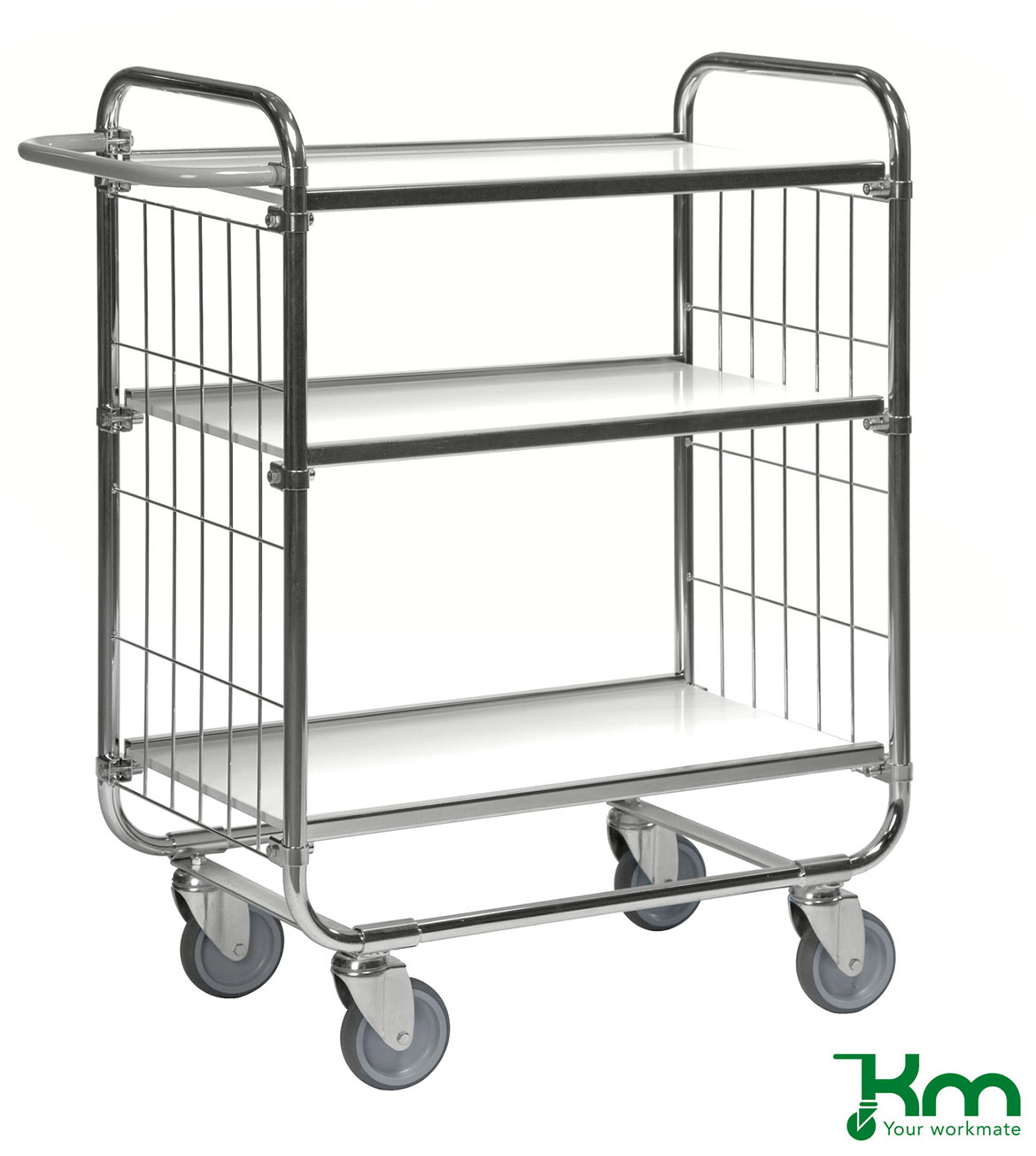 Plockvagn 8000, bromsade hjul, 3 plan 250 kg