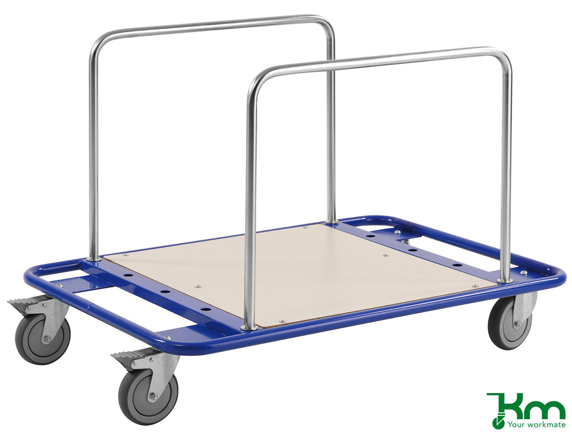 Lätt Skivvagn, bromsade hjul, 1000x700x690 mm 150 kg