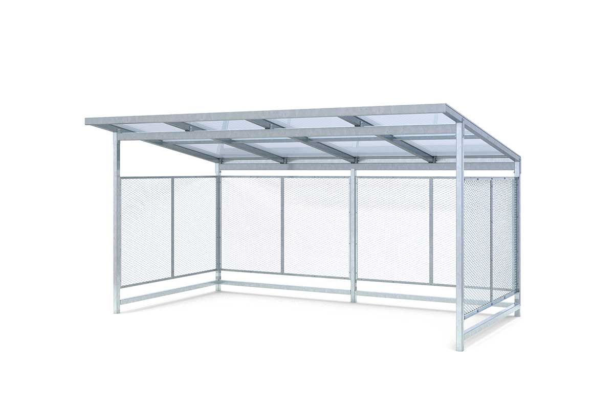 Cykelhus Mesh med plasttak
