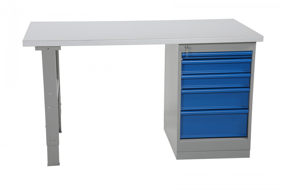 Arbetsbänk Robur 500 kg med hurts Stål