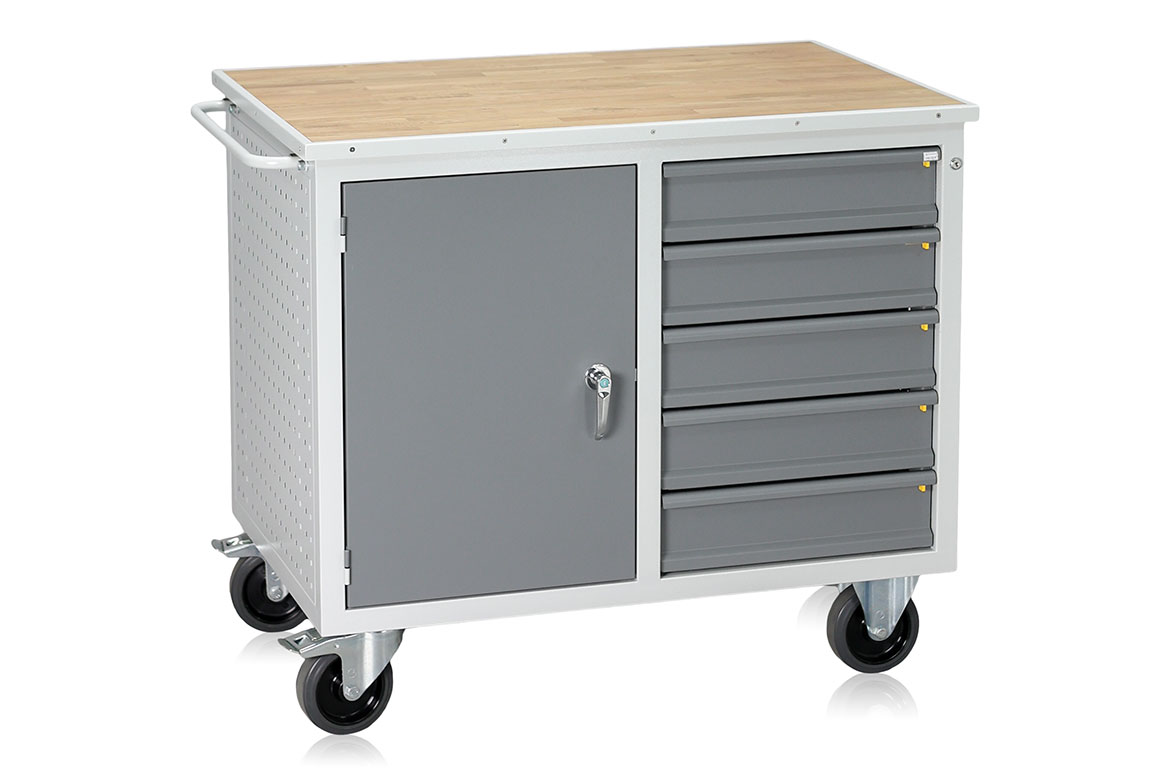 Verktygsvagn HD 500 5 Lådor 1 Dörr 1140x740x800 mm